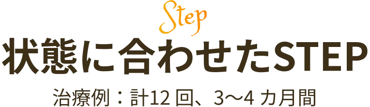 状態に合わせたSTEP 治療例：計12 回、3～4 カ月間